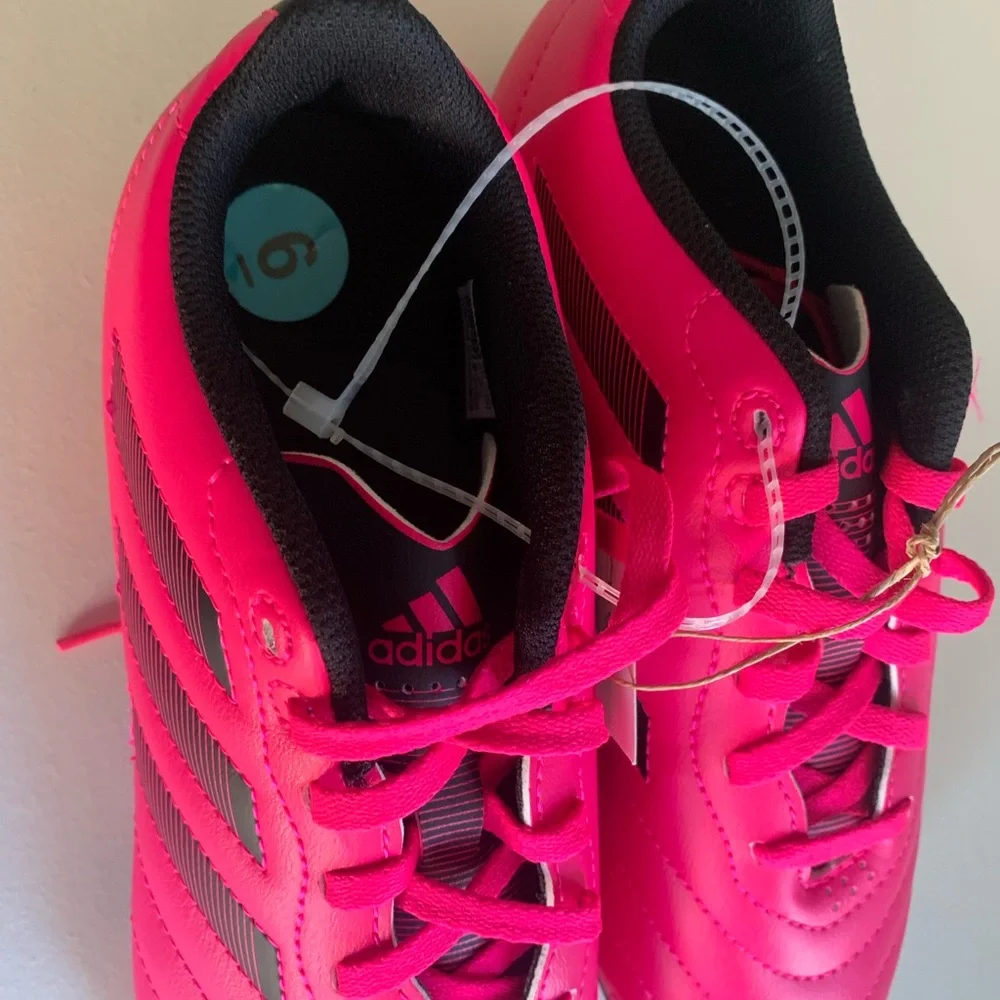 Adidas Kids Shoes in Pink and Black.